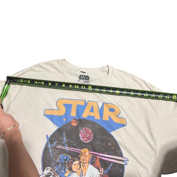 Men’s Star Wars T-Shirt XL Beige – MAD Engine Retro Graphic Tee - Picture 10 of 10